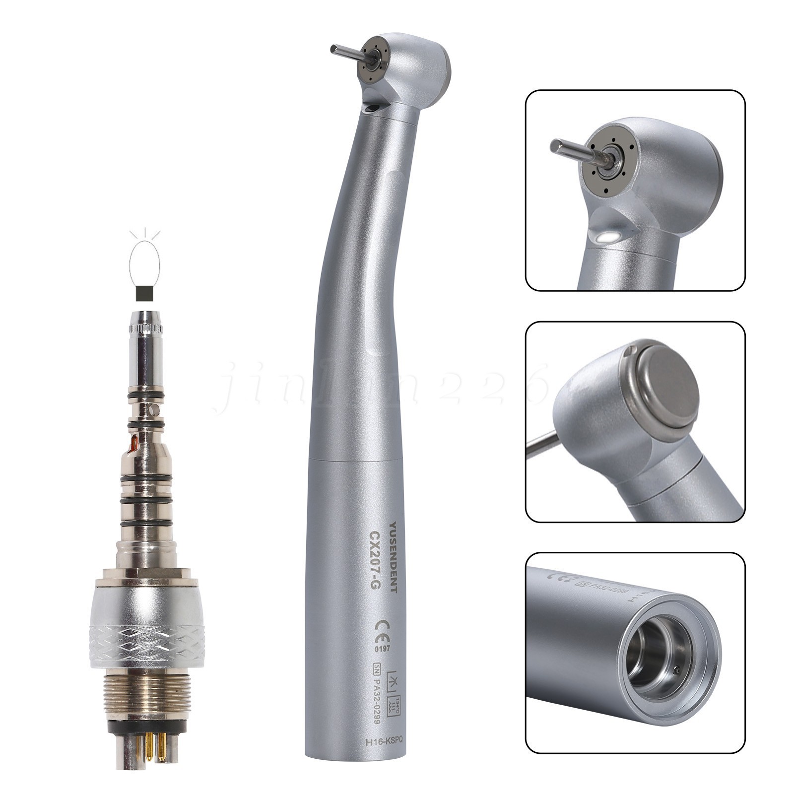 COXO Dental High Speed Handpiece Fiber Optic Turbine KaV MULTIflex LED Coupling