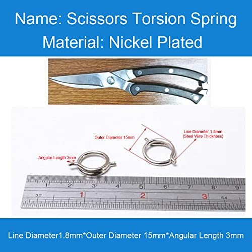 5 Pack Poultry Shears Spring Replacement Kitchen Shears Springs Loaded Ring