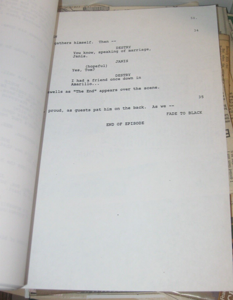 NORTHERN EXPOSURE ORIGINAL SCRIPT SLEEPING WITH THE ENEMY FINAL DRAFT SEASON 4