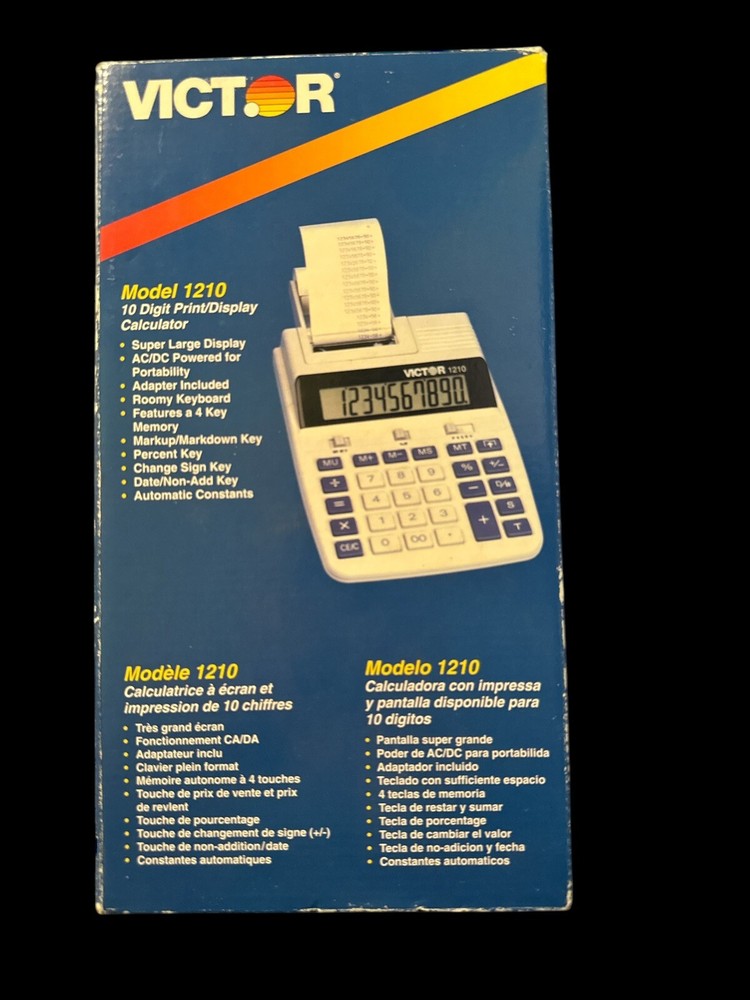 Victor 1210 Calculator Adding Machine Print Receipts