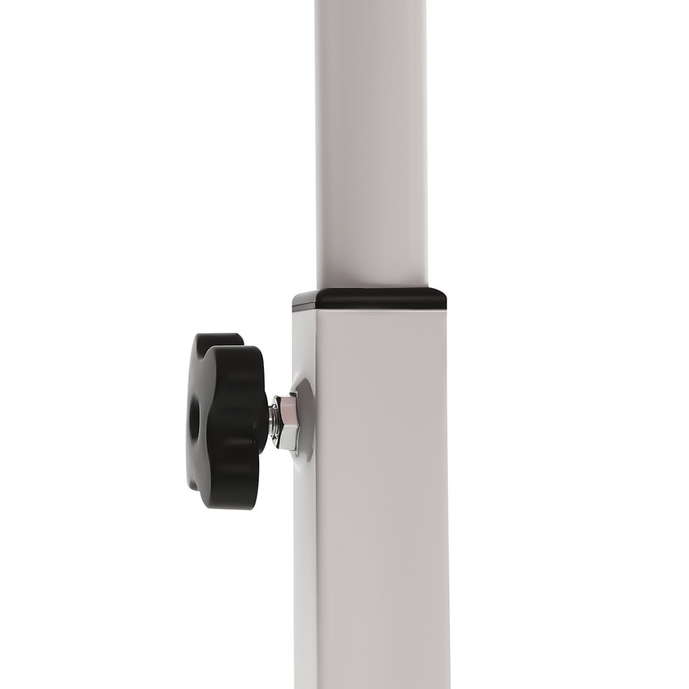 Adjustable Stand Up Computer Workstation with Dual Desktops, Carbon Steel