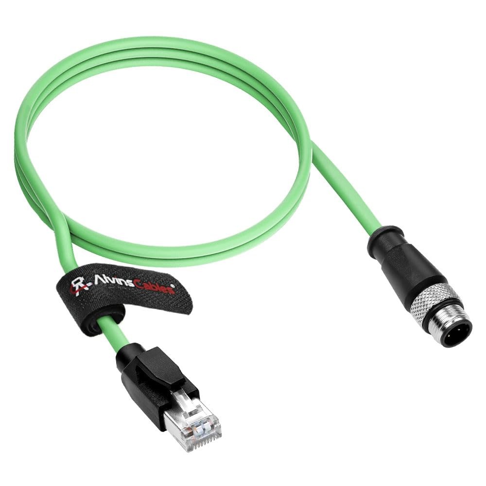 M12 D-Code 4Pin to RJ45 Ethernet Cable High-Flex for Industrial Camera Sensor 3m