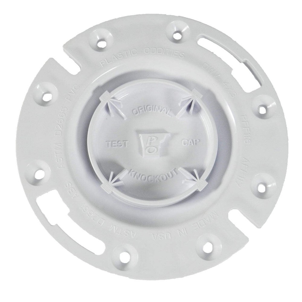 Plastic Oddities 3"x4" Flush-Fit Closet Flange with Knockout