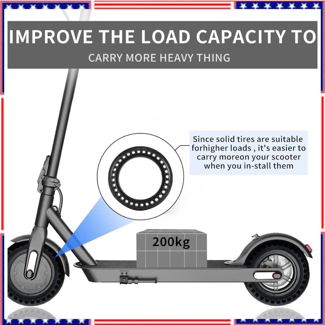 50/75-6.1 Tubeless Solid Tires for Electric Scooter,8 1/2 x2 Tire for Gotrax GXL