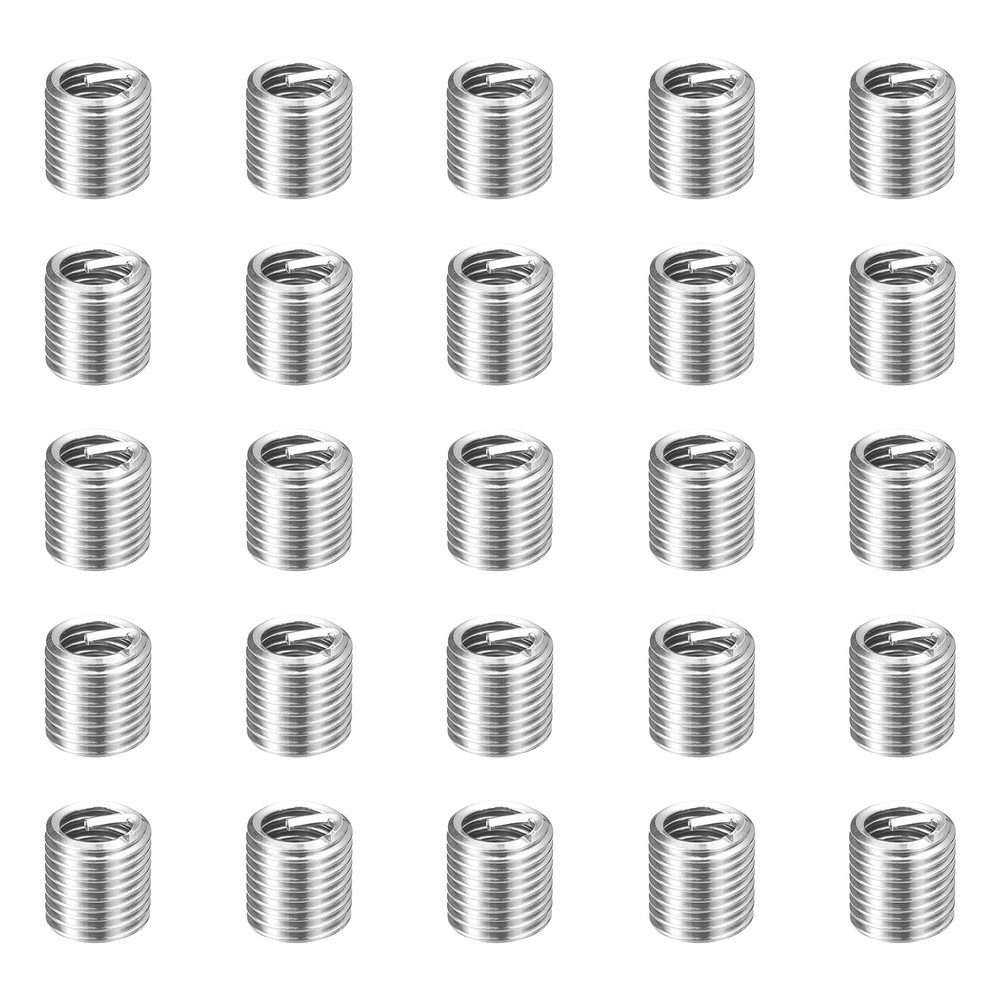 50pcs Wire Thread Inserts M6 x 1 x 2D Metric Helical Threaded Sleeve