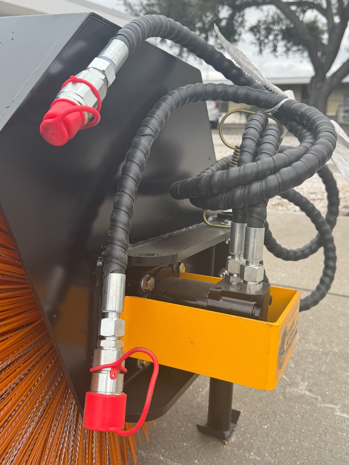 Skid Steer Angle Broom Heavy Duty Manual Sweeper Attachment 72" Poly Wire Brush