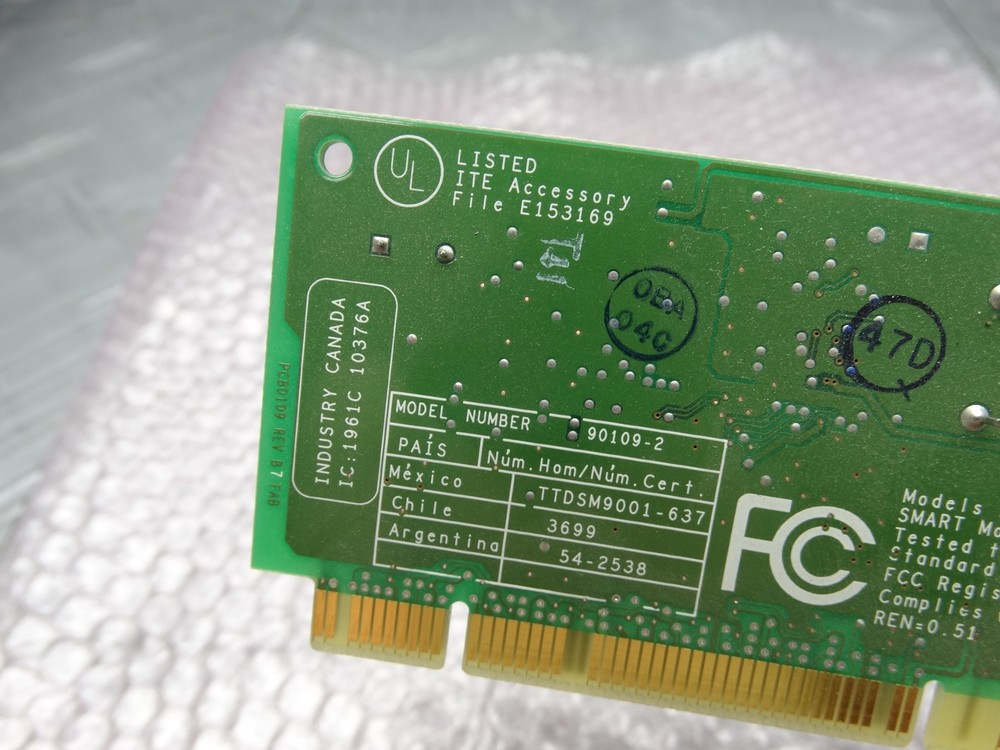 Smart Modular Technologies Network Card RJ11 90109-2 REV: NA