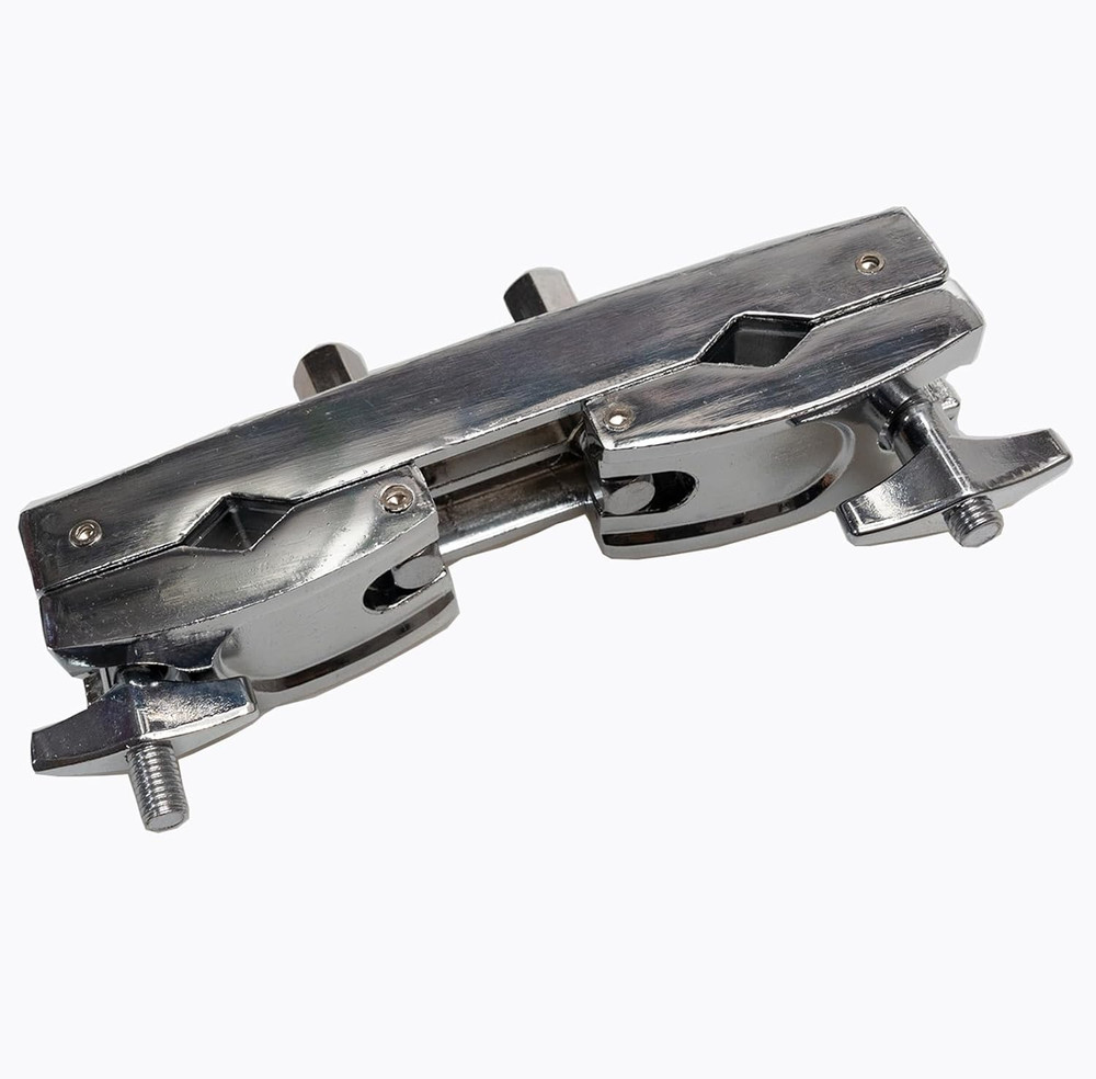 Silver Cymbal Stand Multi-Clamp, Drum Mounting Clamp Mount Holder, Adjustable Qu