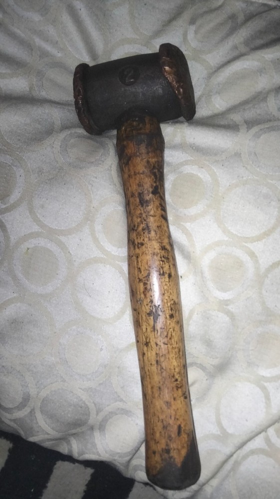ANTIQUE MINING NON SPARK COPPER HAMMER