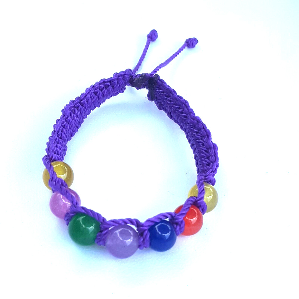 Protection Bracelets 7 Chakras in Purple String