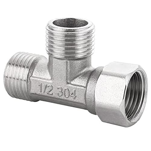 Beduan Stainless Steel 1/2" G 3 Way Diverter, Threaded Diameter:19.8mm/3/4"