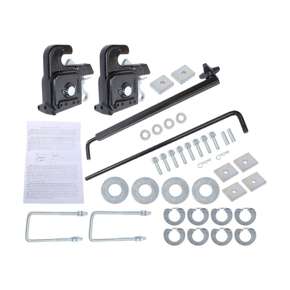 Tractors/Implement Black Easy Change Quick Hitch w/Stabilizer Bar for Category 1