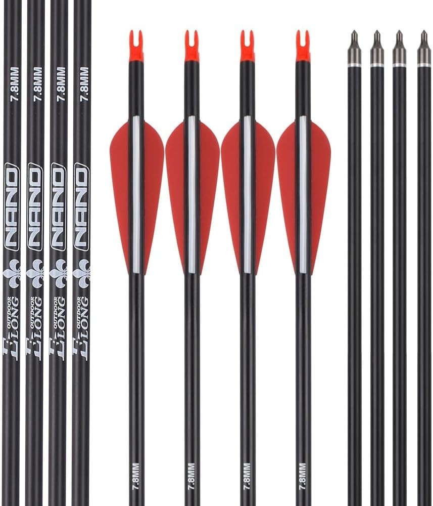 Carbon Arrow Set 12-Pack for Target Practice