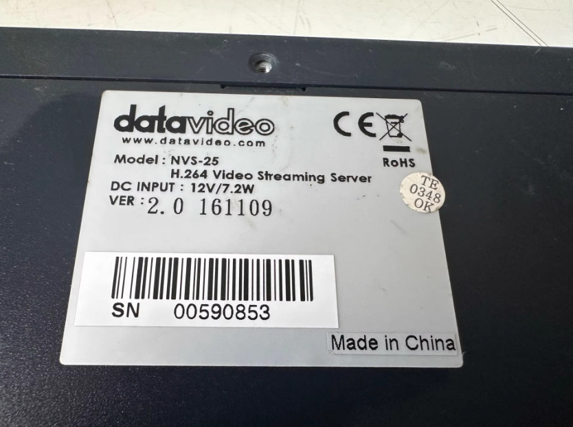 1pcs DATAVIDEO NVS-25 VIDEO STREAMING ENCODER