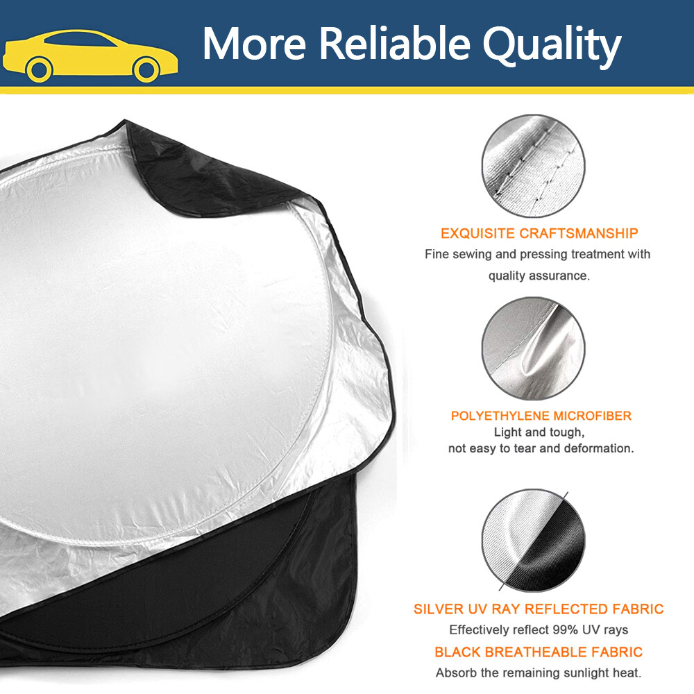 Foldable Car Front Rear Windshield Window Sun Shade Shield Cover Visor UV Block