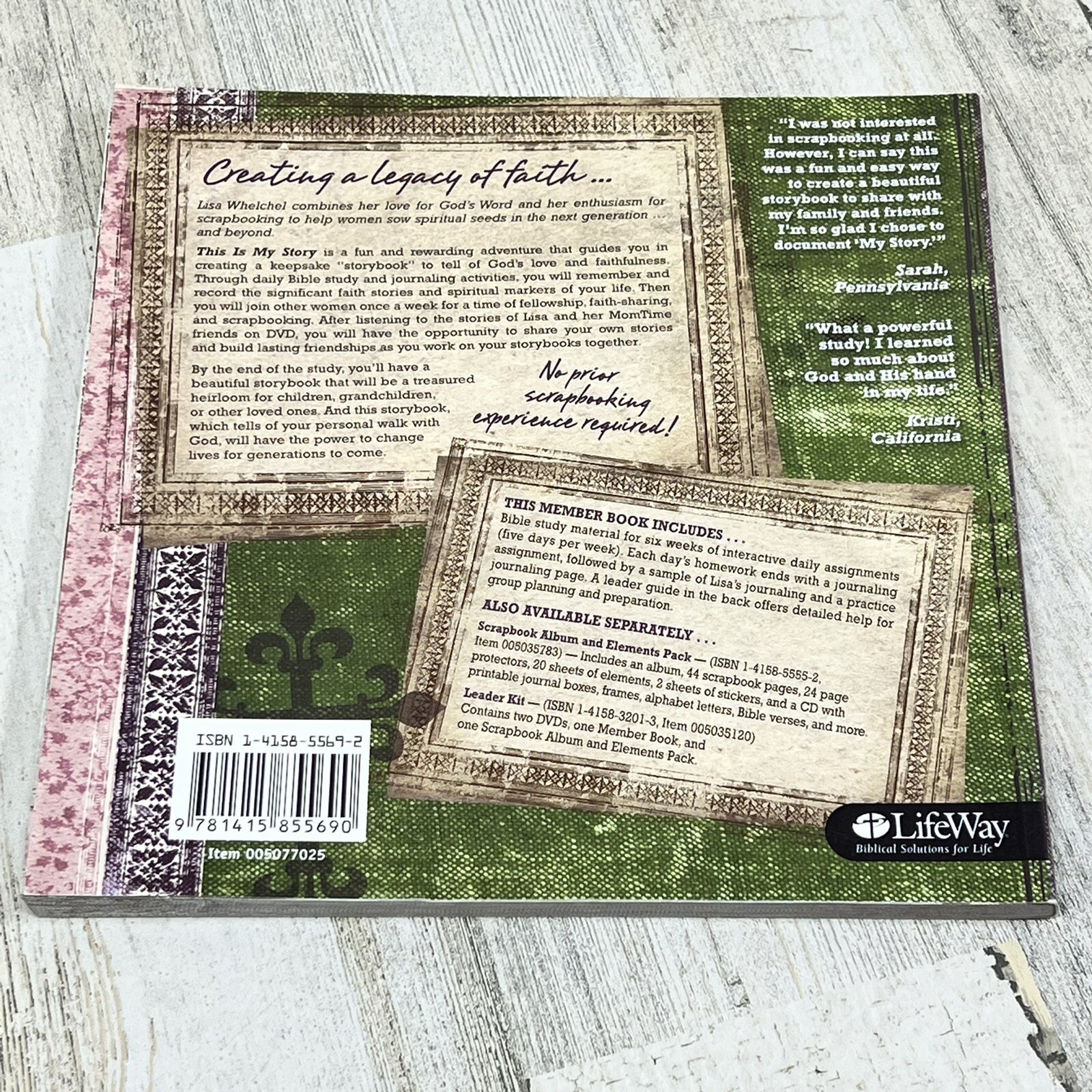 This Is My Story: Creating a Scrapbook Legacy of Faith Workbook - Lisa Whelchel