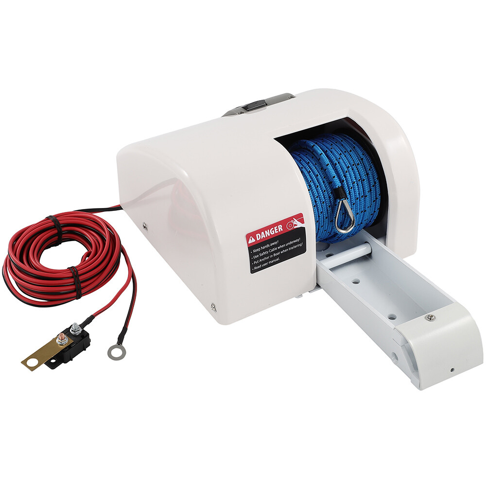 35 LBS Saltwater Electric Anchor Winch With Wireless Remote Control Kit Boat