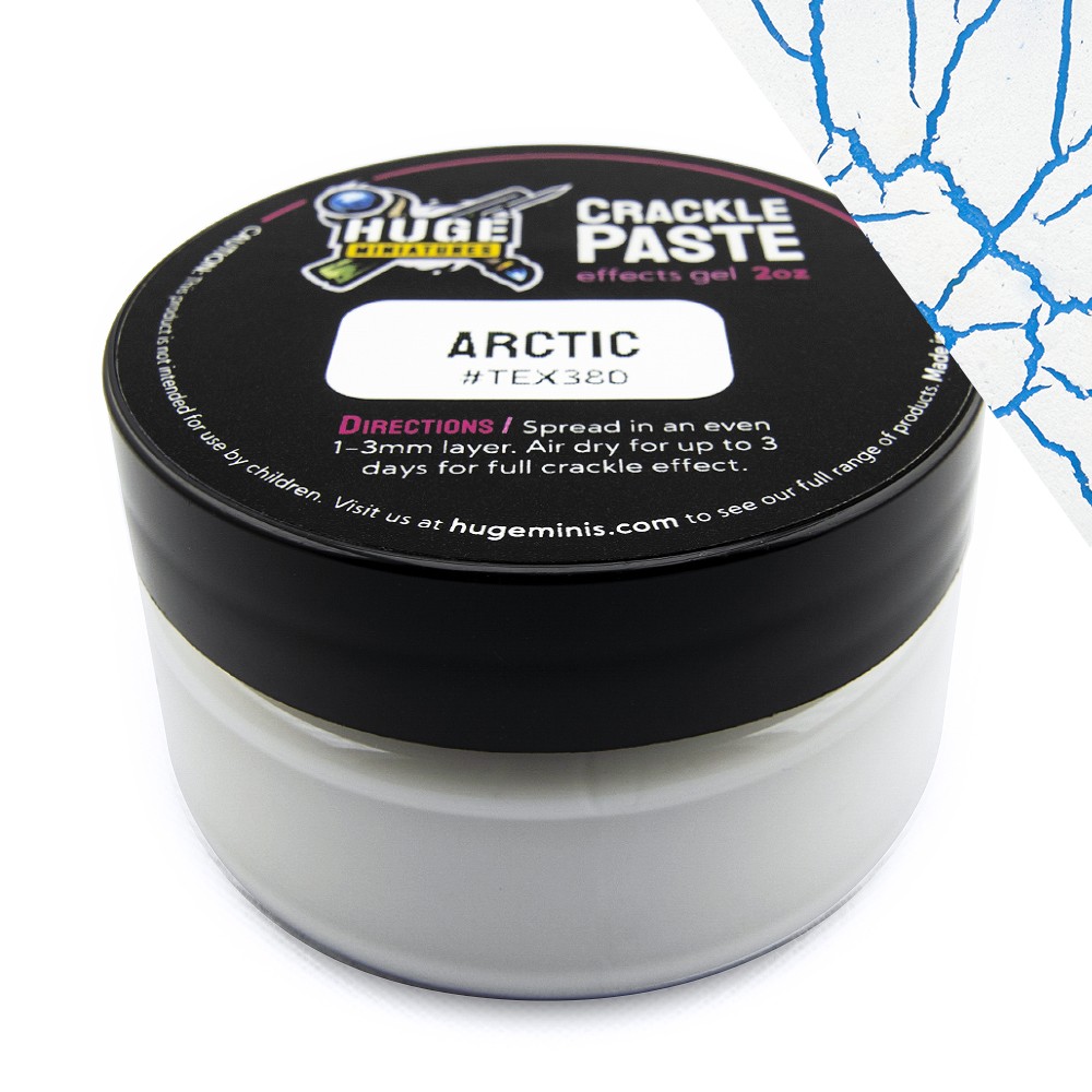 Huge Miniatures Crackle Paste, Arctic Model Basing Paint – 2oz Resealable Jar