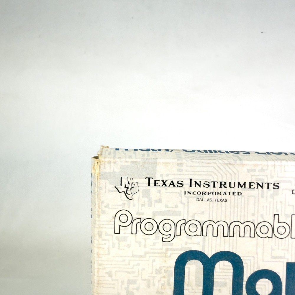 Texas Instruments Math Utilities Software Module For TI-58 TI-59 Calculator