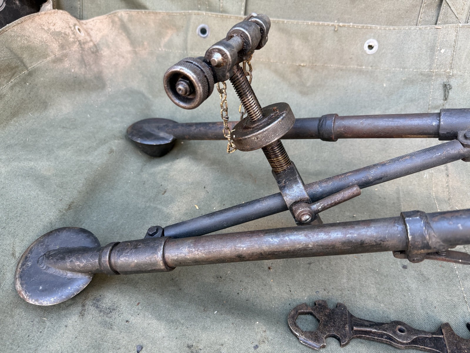 US WW2 30cal Tripod 1919 M2 T&E tool short Pintle LAMSON 1942 #100021