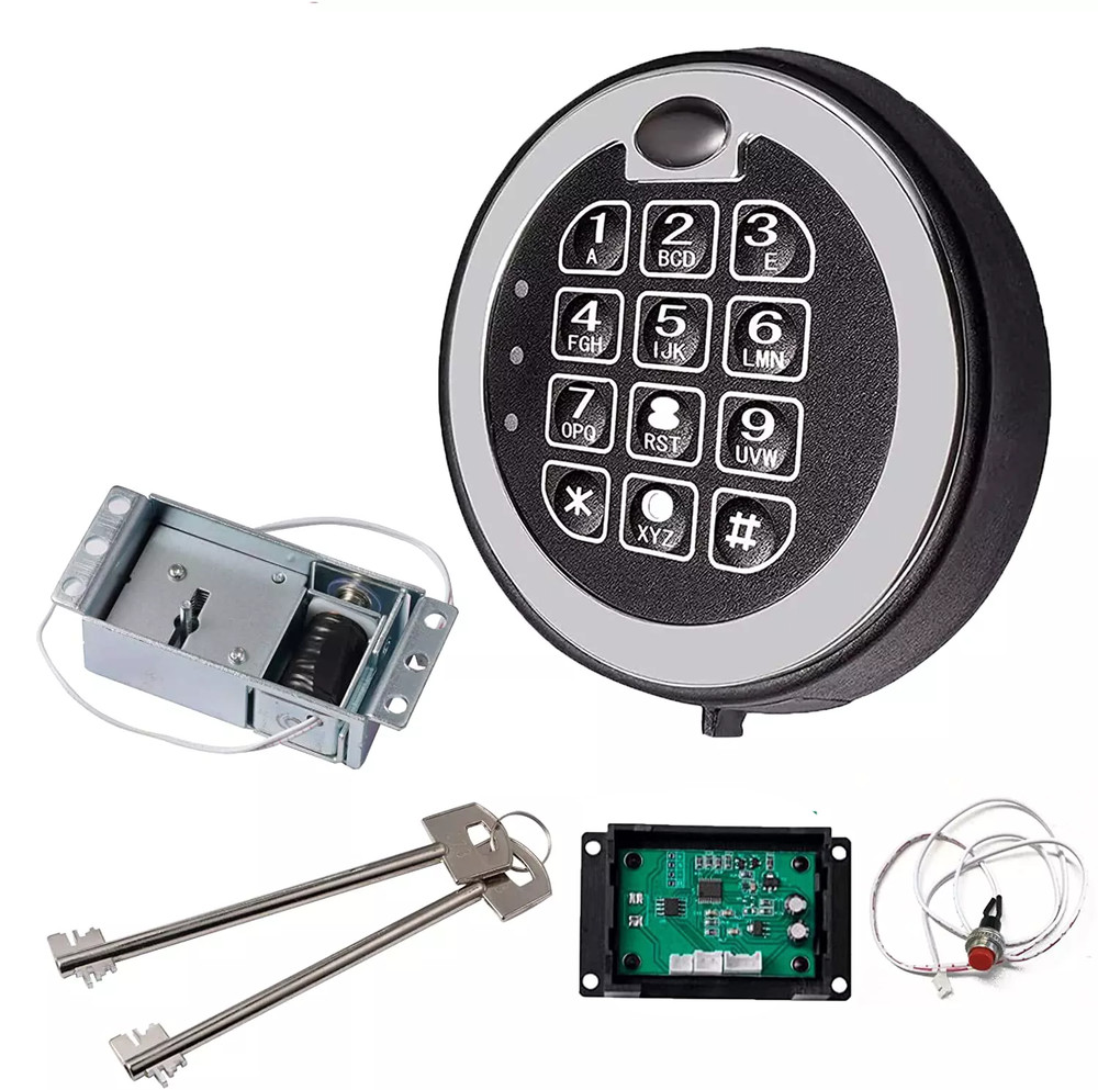 Electronic Lock Replacement Gun Safe Lock With Solenoid Lock & 2 Master Keys