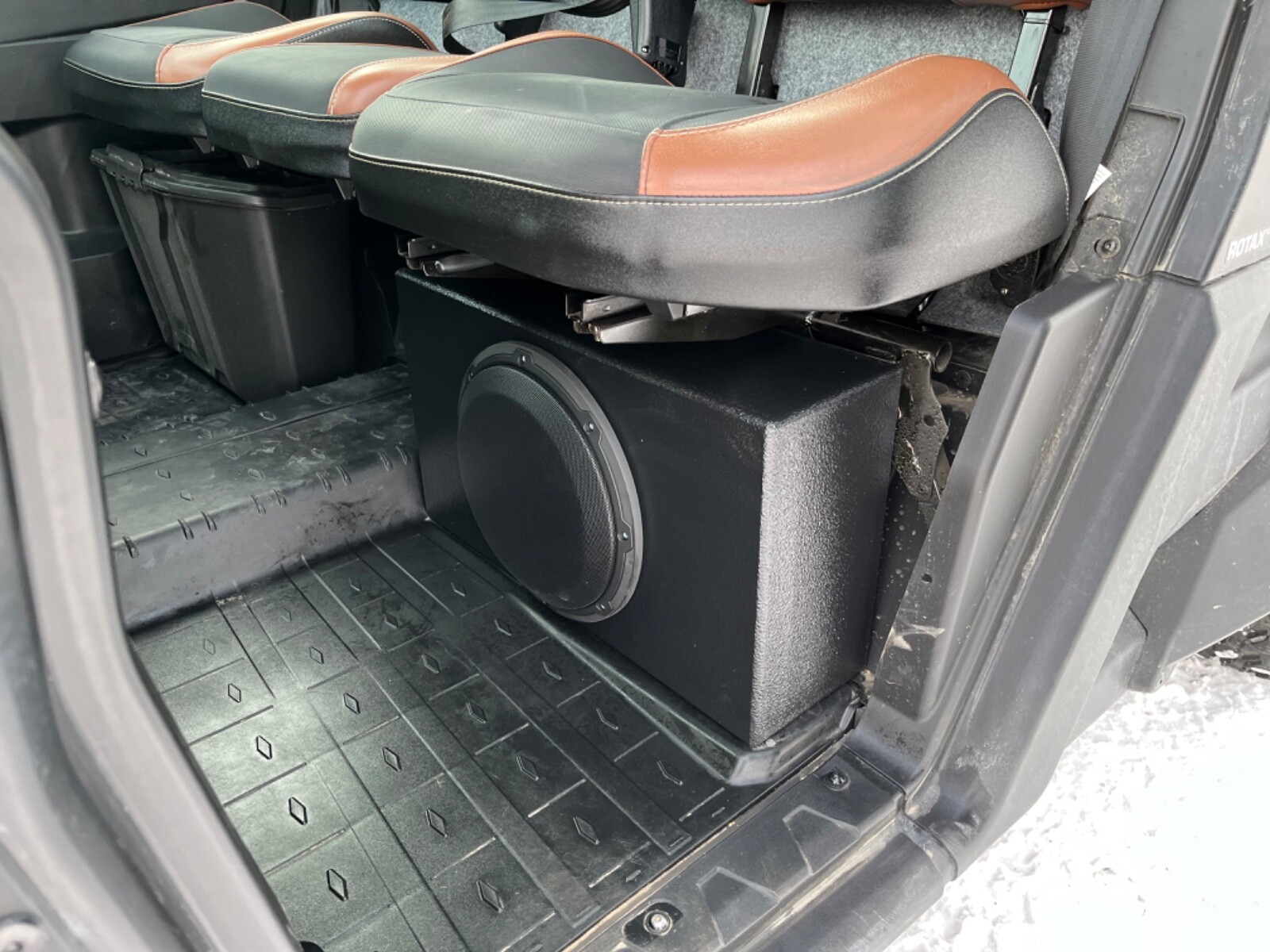 CAN-AM Defender 2 door 10" Subwoofer Box Enclosure Under Seat Waterproof