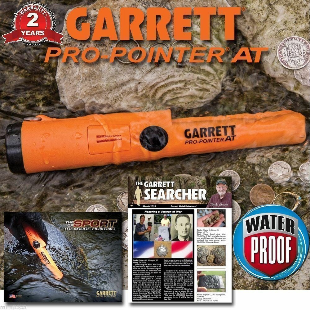 Garrett Pro Pointer AT Pinpointer Metal Detector + Camo Pouch + Edge Digger