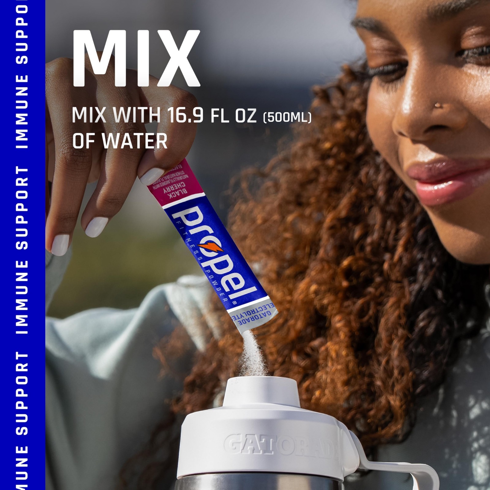 Propel Electrolyte Enhanced Water Drink Mix Powder Packets, Black Cherry-120 Pcs