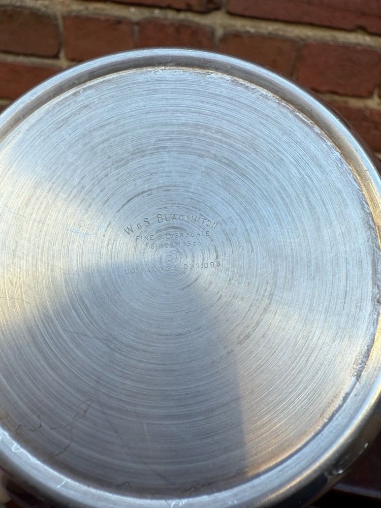 W & S Blackington Silver Plate Candle Holders or Coasters Set of 2 4 Inch