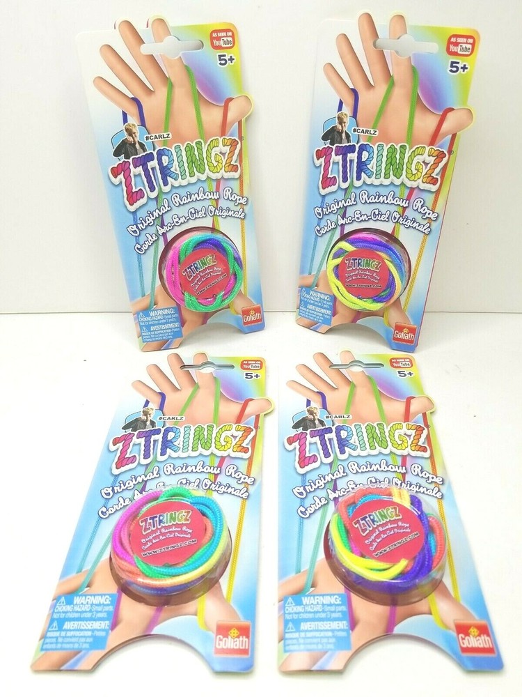 4 ZTRINGZ Original Rainbow Rope Create Finger String Shape Activity Fun Gift NEW