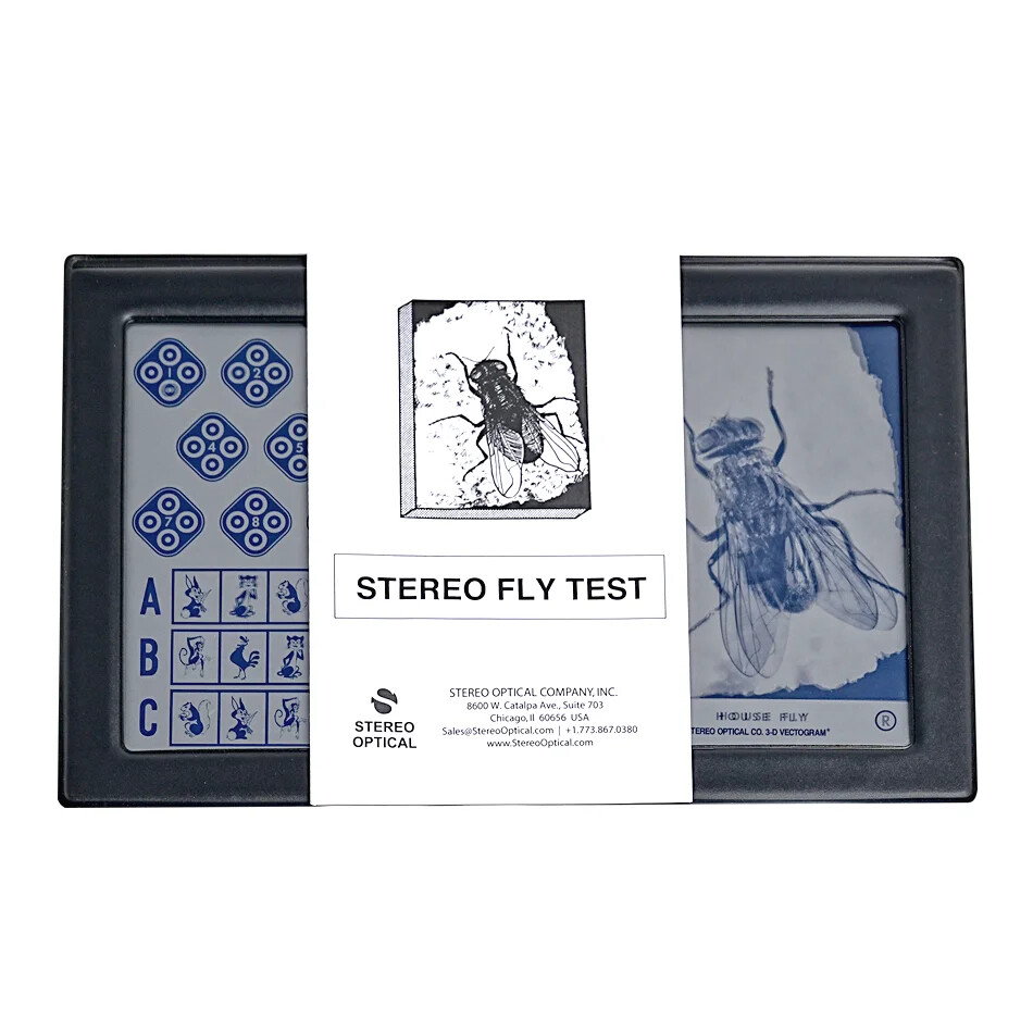 Stereoscopic flying insect vision test for fine depth perception