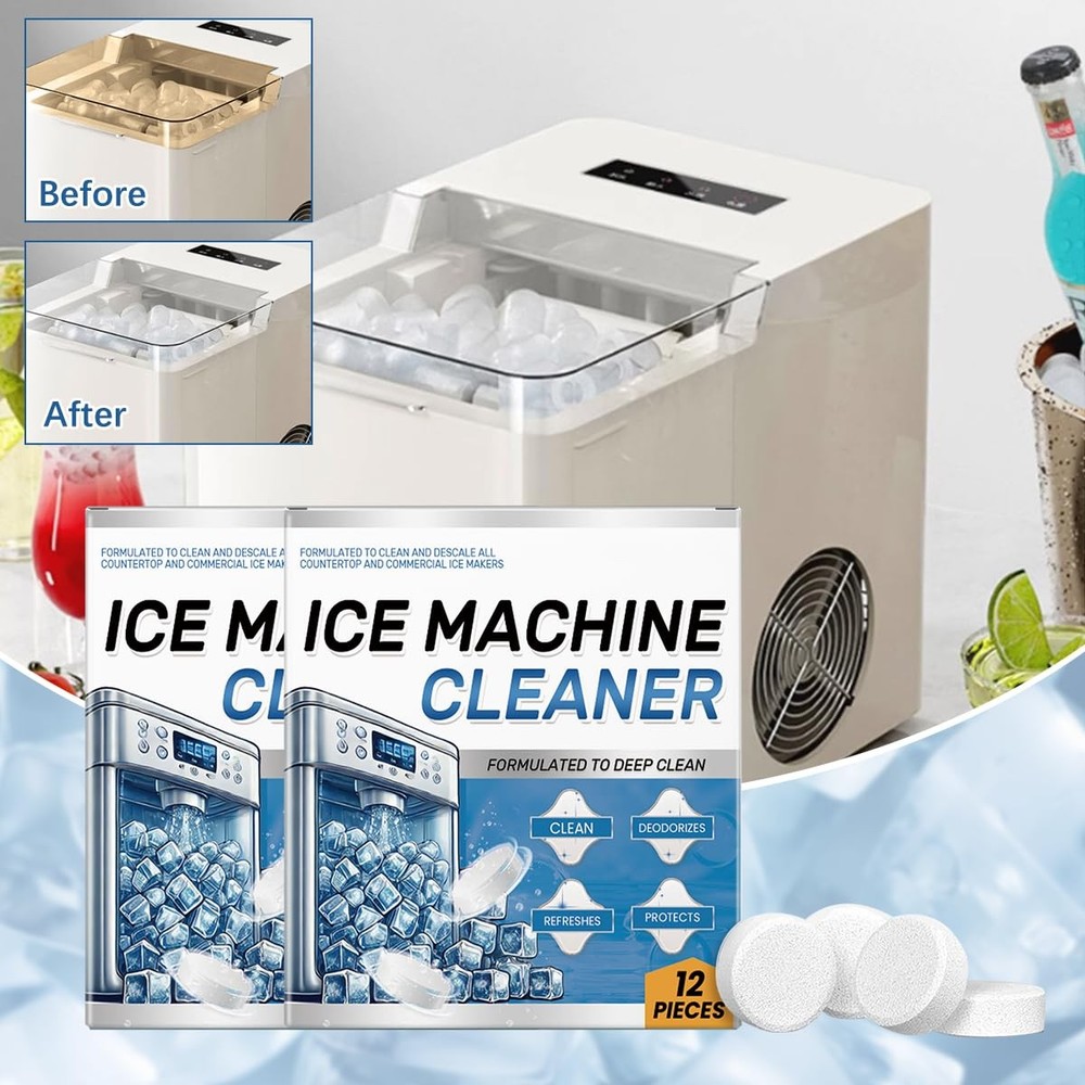 Ice Machine Cleaner Maker Descaler - 24 Clean Tablets for Machine,...
