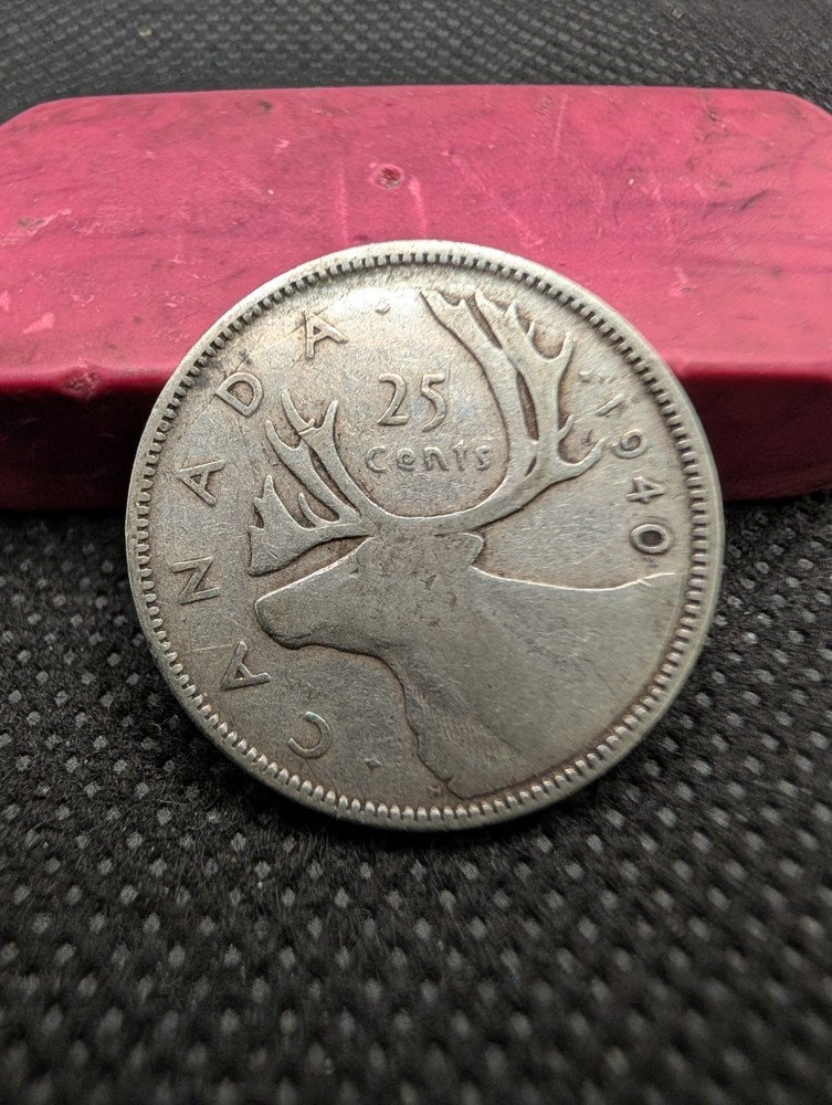 CANADA 1940  80% SILVER 25 CENTS