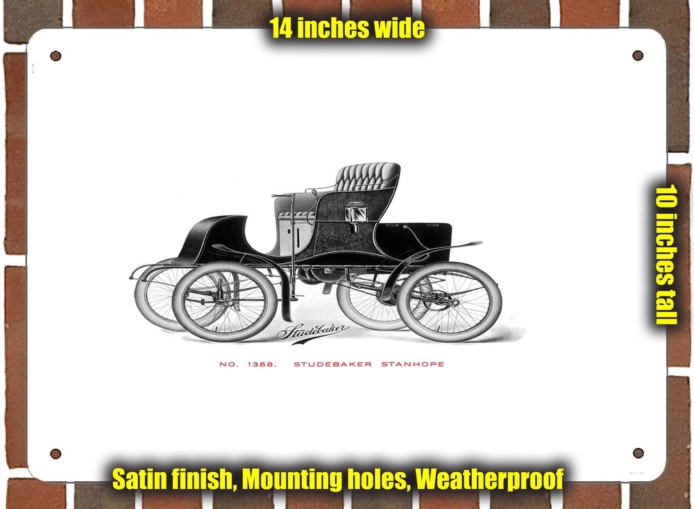 Metal Sign - 1903 Studebaker Runabout Electric Car 4 - 10x14 inches