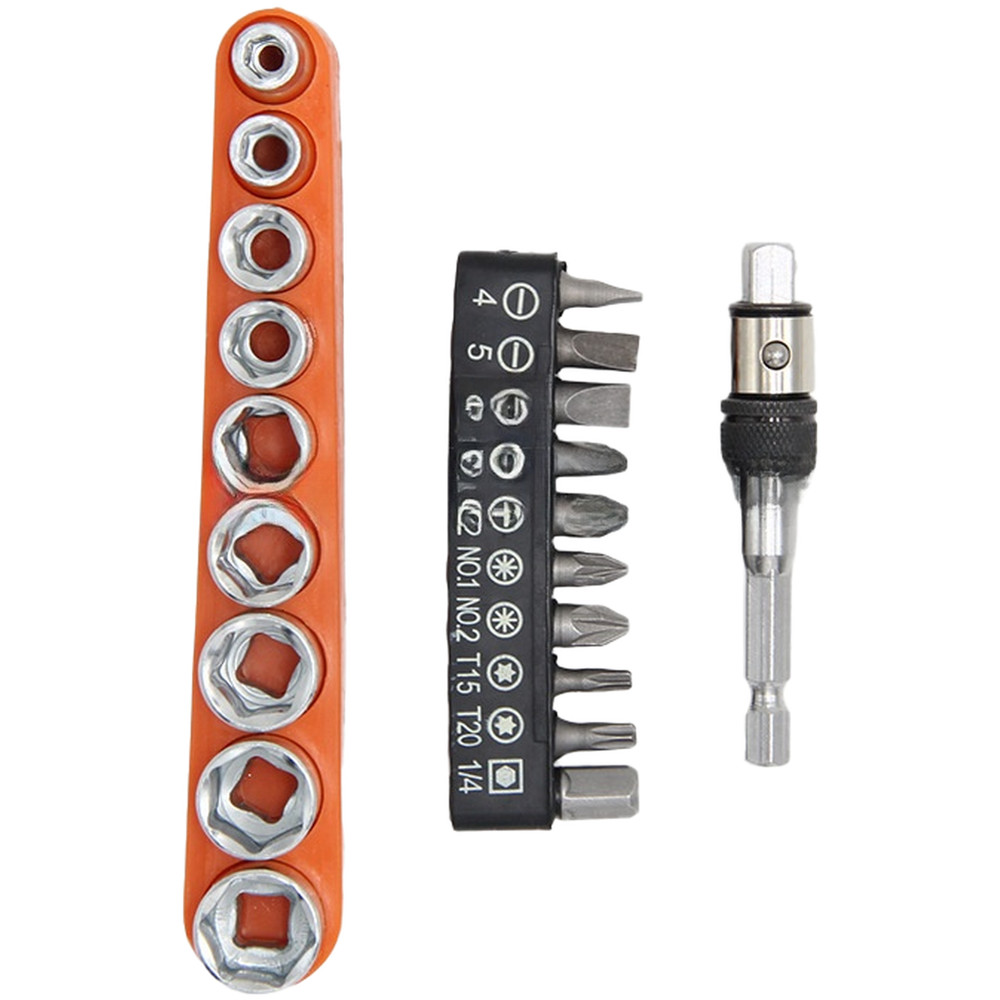 Quick Lock Manual Bit Holder Extension Bar Portable for 9 Piece Socket Set Use