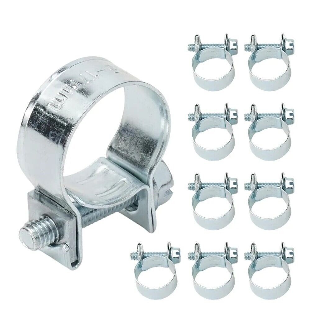 Fuel Injection Gas Line Clips 30Pcs 1/4" 5/16" 3/8" Hose Clamps Clip Pipe Clamp