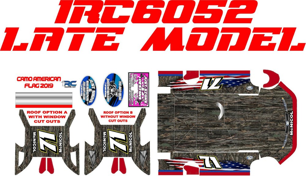 1RC LATE MODEL 1RC6052  WRAP CAMO FLAG TEAR CUSTOM