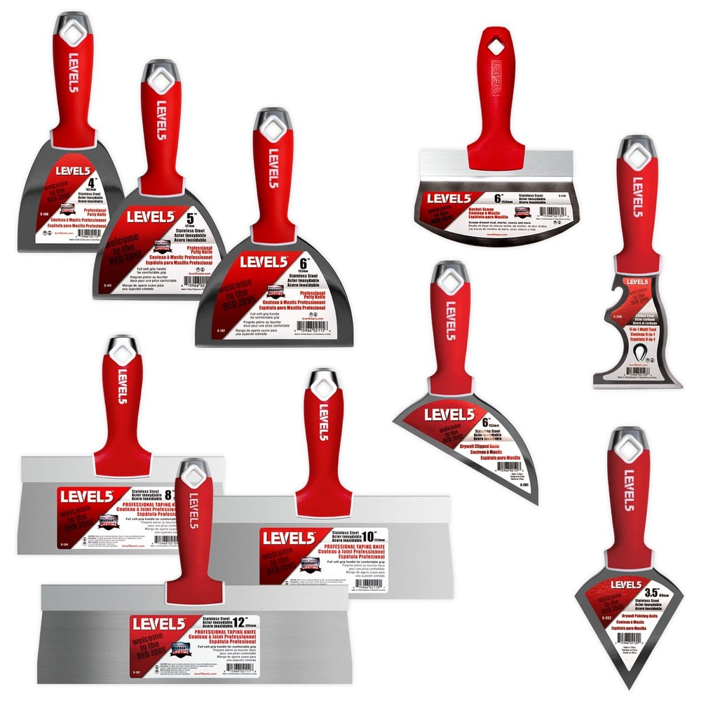 LEVEL5 Taping Tools Set, Mega Flat Boxes, Taper & Handles + BONUS TOOLS | 4-606