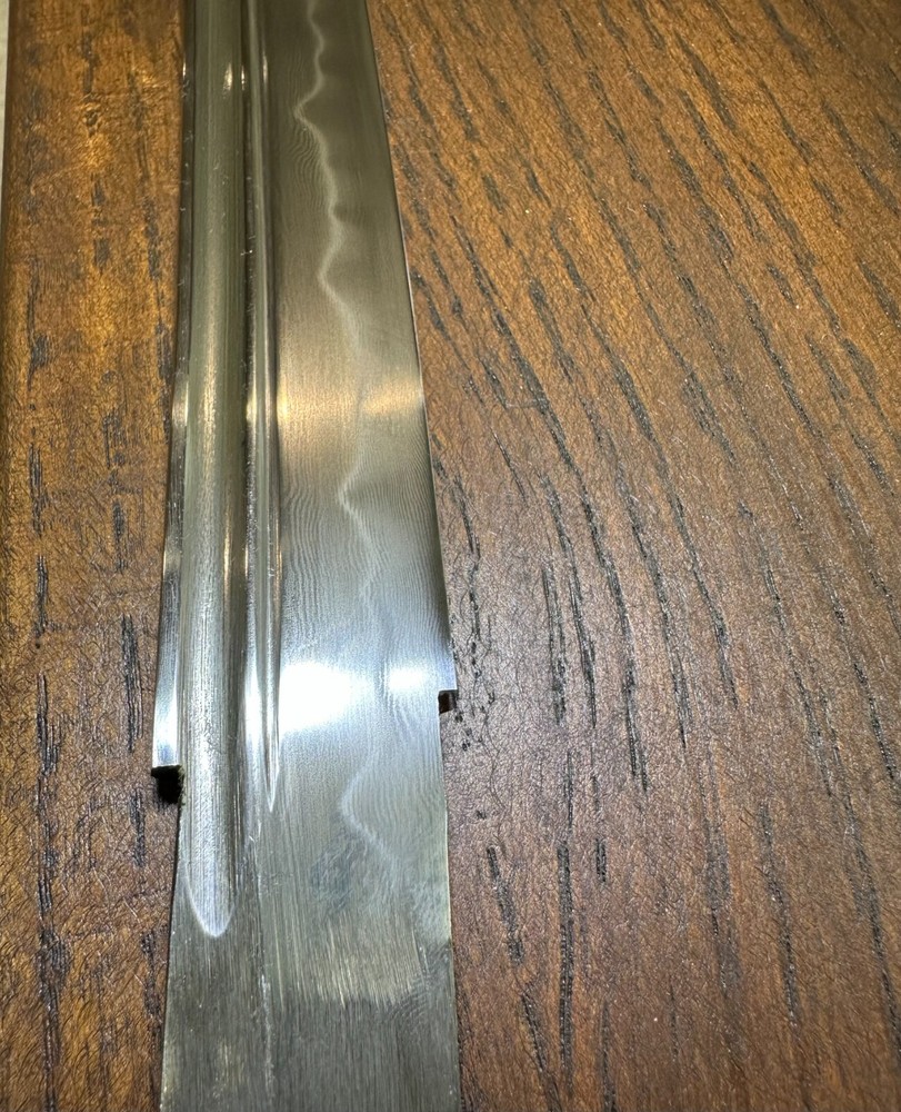 JKOO SWORD Custom made blade! Damascus folded double edge SHARP! DOUBLE HAMON!