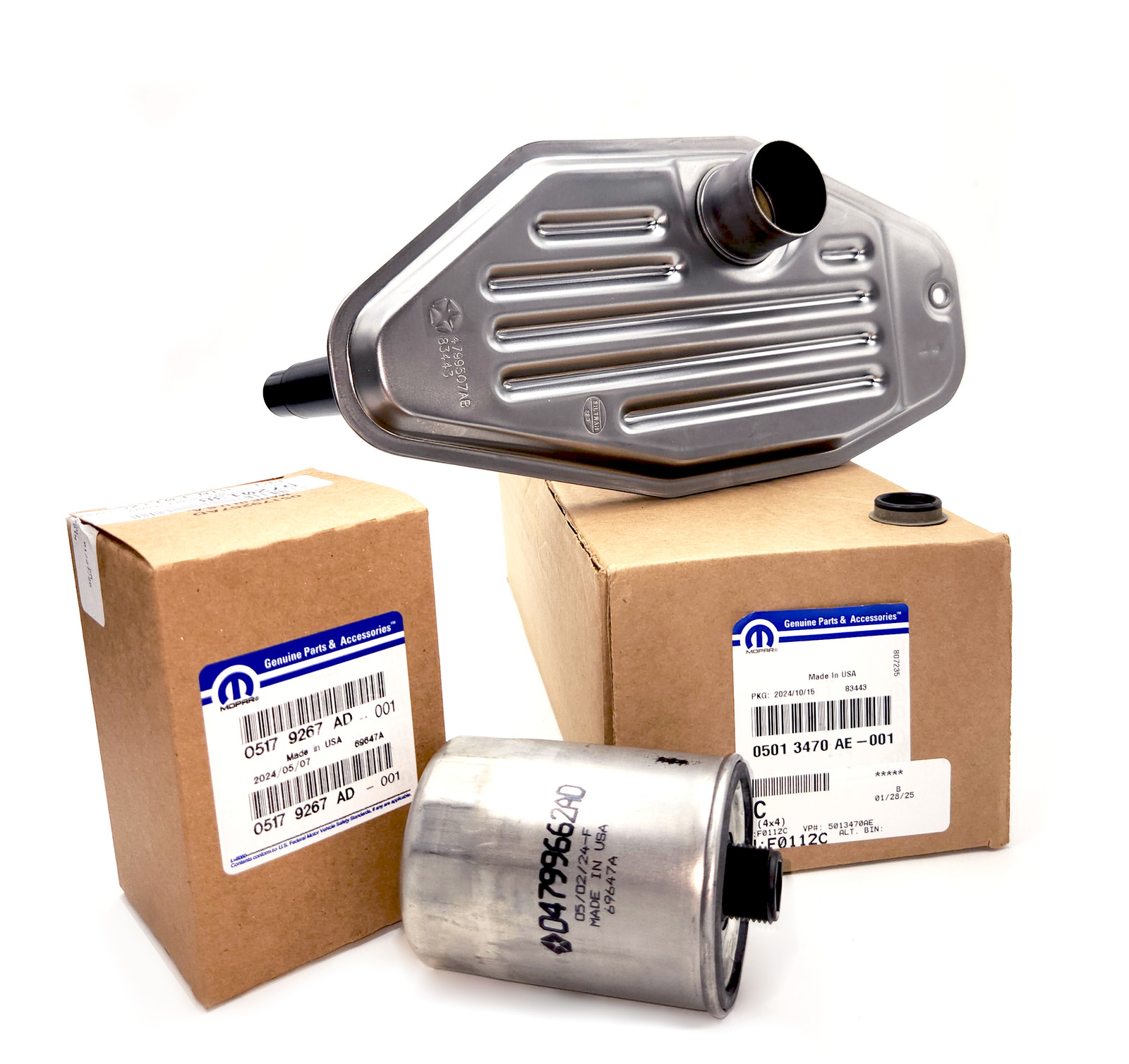 45RFE 545RFE 65RFE 66RFE 68RFE 1999-UP 4X4 Genuine Mopar Transmission Filter Kit