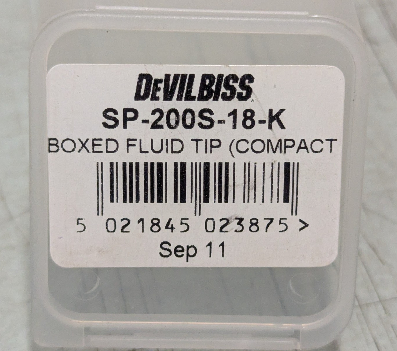 Genuine DeVilbiss Fluid Tip Kit 1.8mm SP-200S-18-K NEW Nozzle