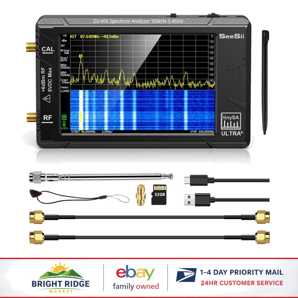 Lightweight Frequency Analyzer with Quick Measurement Capabilities and 32GB Card