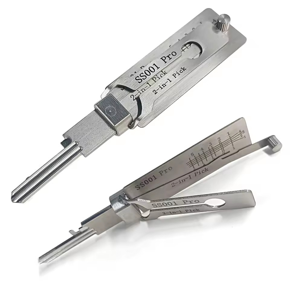 2-in-1 Stainless Steel Key Decoder SS001 PRO Lock Decoder Repair Tools Locksmith