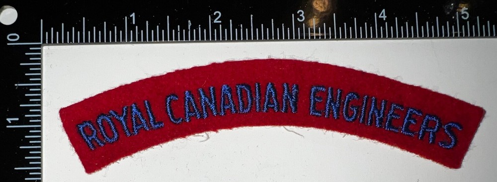 WWII Canada Royal Canadian Engineers Patch Formation Title Flash