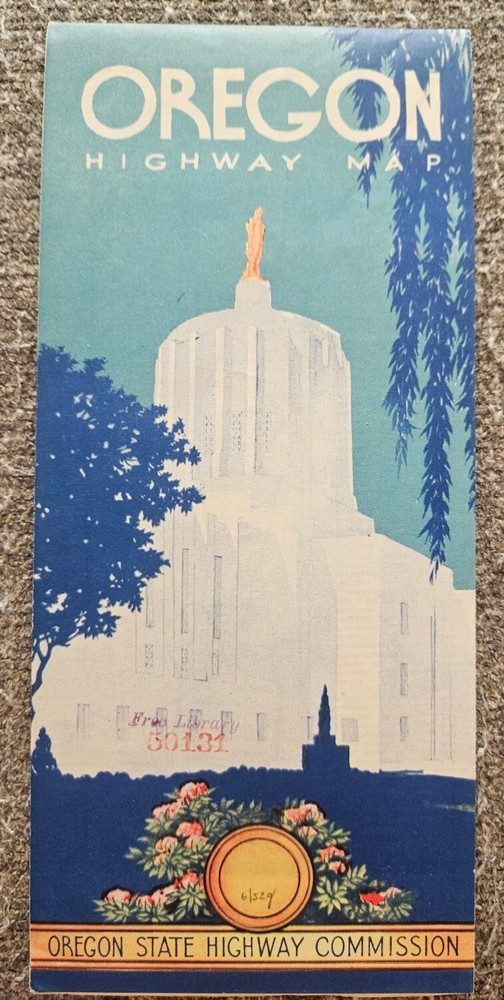 1952 Oregon State Highway Commission Road Map