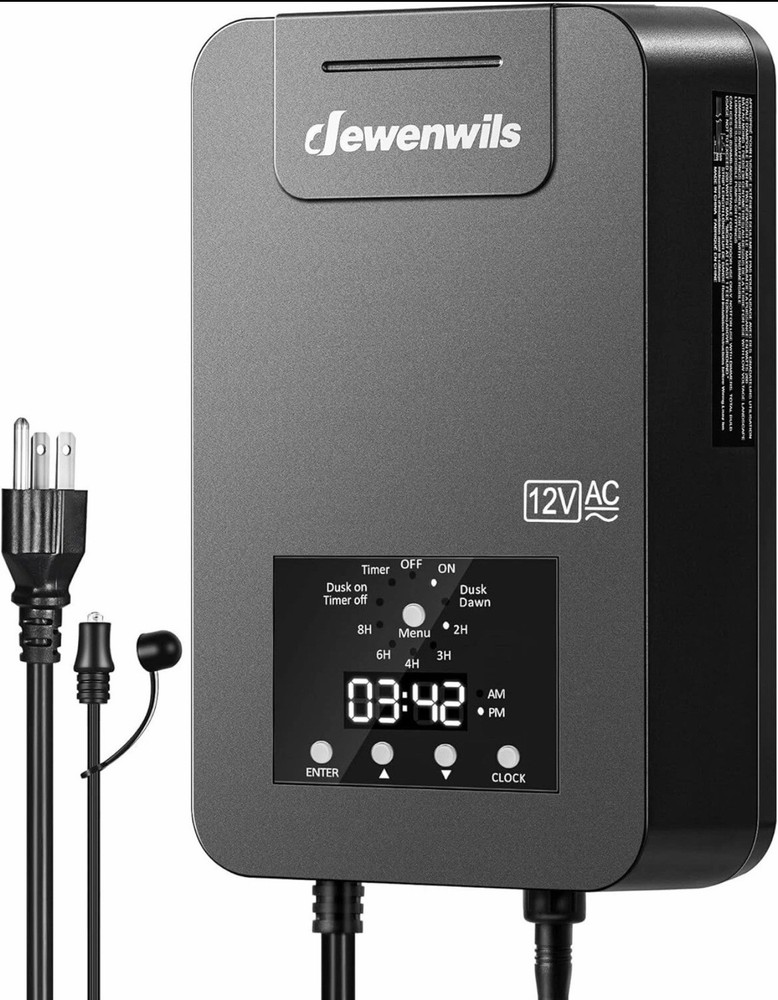 DEWENWILS 200W Low Voltage Landscape Transformer with Photocell Sensor & Timer