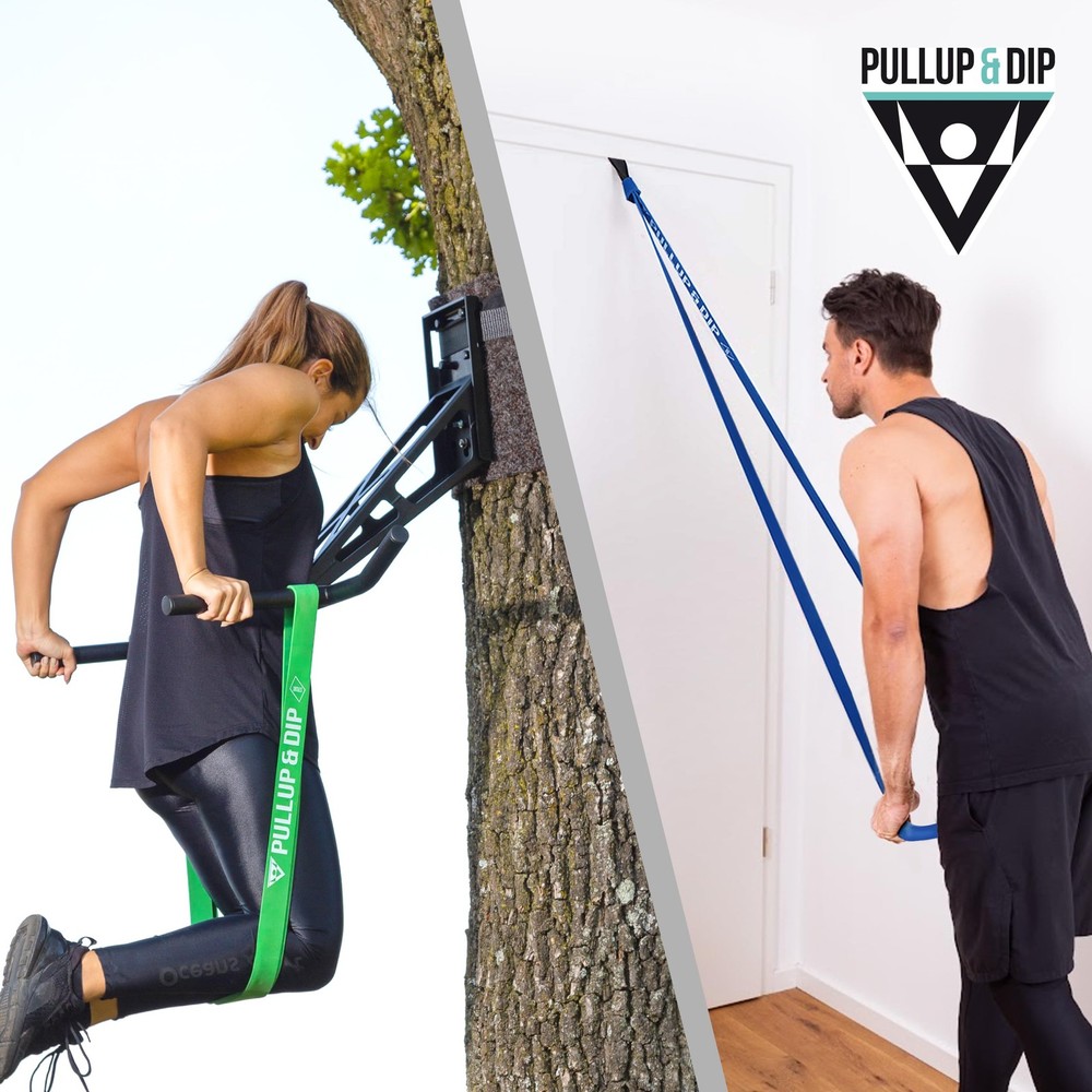 PULLUP & DIP Pull Up Assistance Bands Resistance LIGHT (Black, 15-53 lbs)