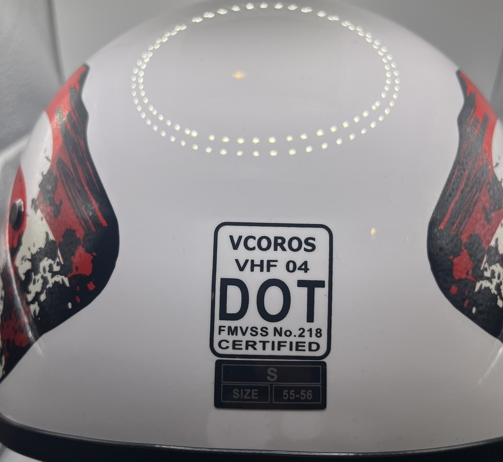 VCOROS Half Helmets Motorcycle Open Face Sun Visor Quick Release Adjustable DOT