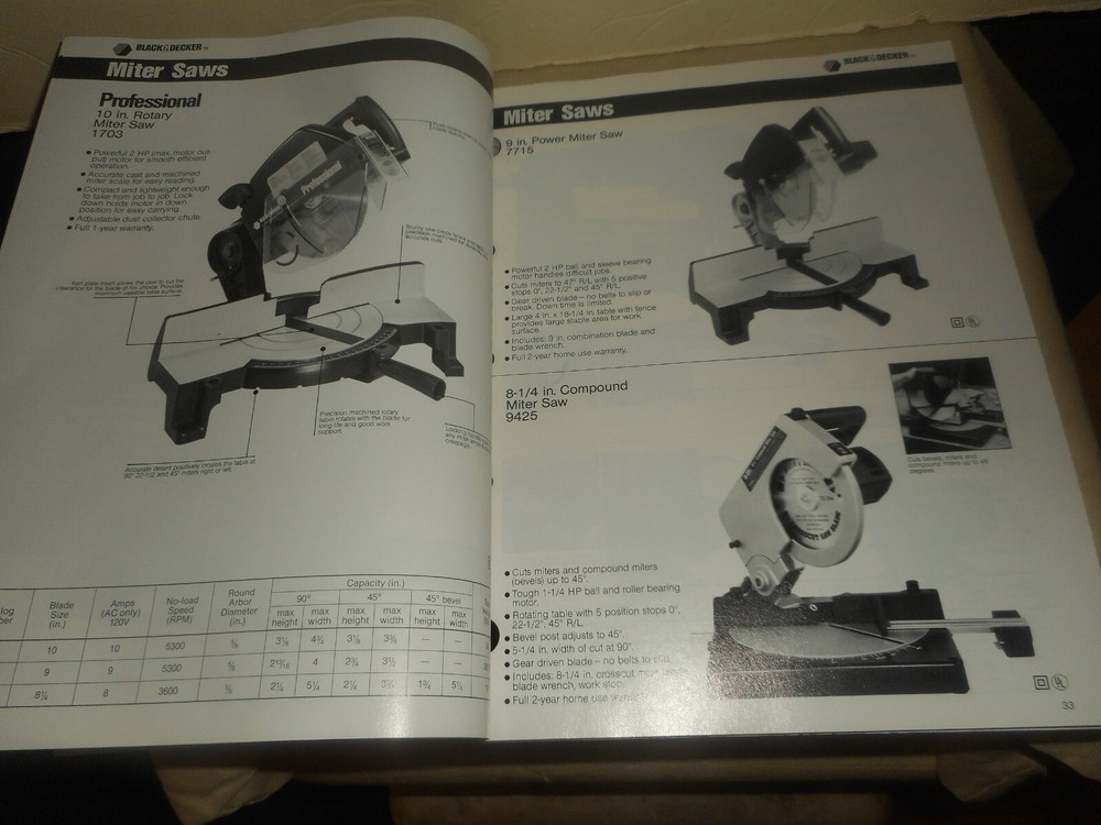 BLACK & DECKER Catalog 1987-88 Power Tools & Accessories 225 pages