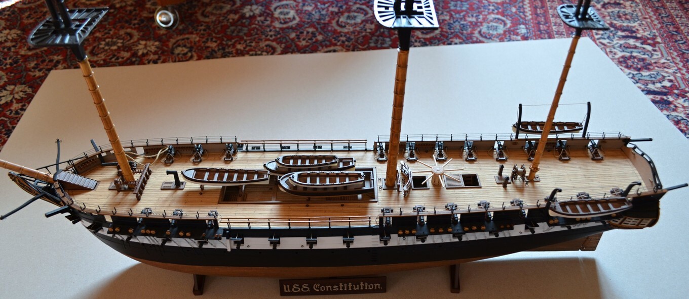 Revell USS Constitution 1:96 - laser cut wooden deck for model